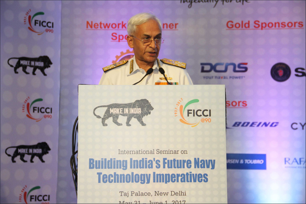 Admiral Sunil Lanba, PVSM, AVSM, ADC,Chief of the Naval Staff and Chairman, Chiefs of Staff Committee inaugurates Seminar at FICCI
