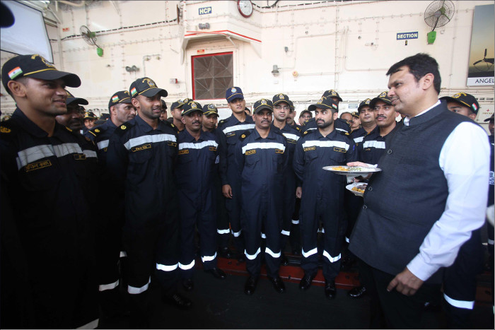 Maharashtra CM, MPs, MLAs and Senior State Govt Functionaries Embark Naval Ships off Mumbai