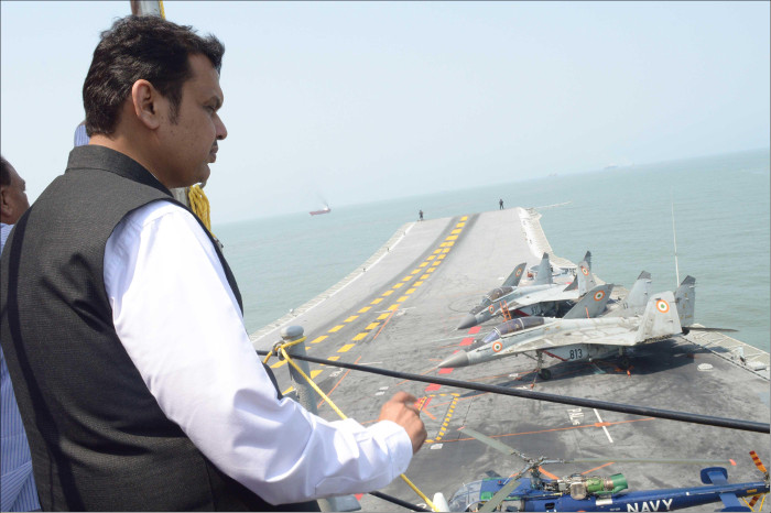 Maharashtra CM, MPs, MLAs and Senior State Govt Functionaries Embark Naval Ships off Mumbai
