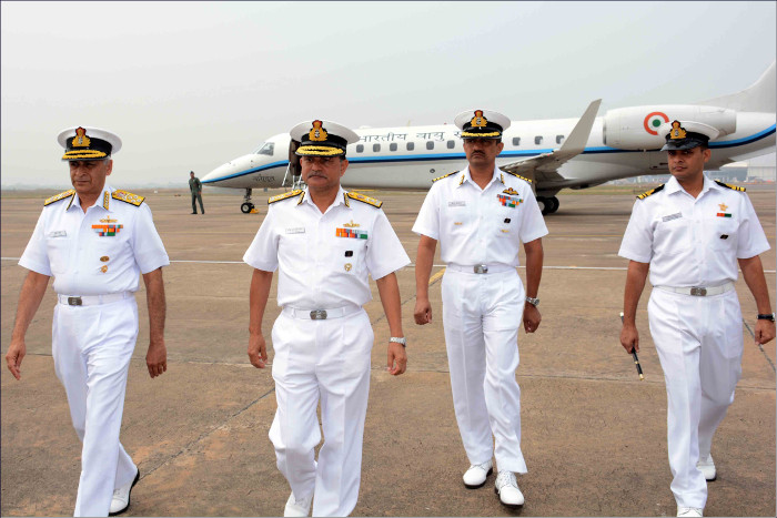 Admiral Sunil Lanba, CNS interacts with personnel of ENC