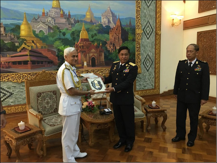 Admiral Sunil Lanba, PVSM, AVSM, ADC, Chief of the Naval Staff visits Myanmar 01 to 04 November 2016