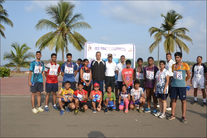 Mini ‘Triathlon 2018’ Conducted at INS Hamla, Mumbai