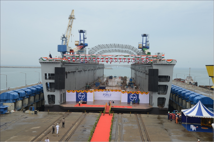 Launch of L&T Yard 55000 (Floating Dock - FDN 2)