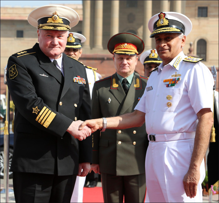 Admiral Vladimir Korolev, Commander-in-Chief, Russian Federation Navy visits India