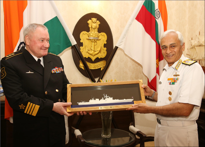 Admiral Vladimir Korolev, Commander-in-Chief, Russian Federation Navy visits India