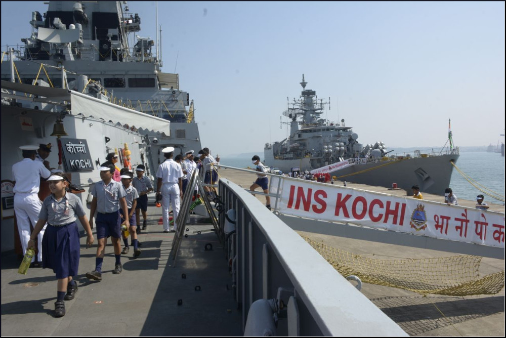 Goa Naval Area Conducts Families Day At Sea