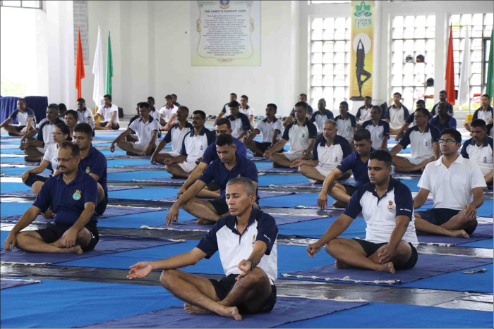 4th International Day of Yoga Celebrated at Indian Naval Academy