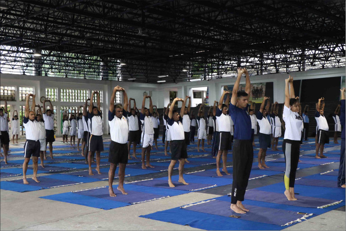 4th International Day of Yoga Celebrated at Indian Naval Academy