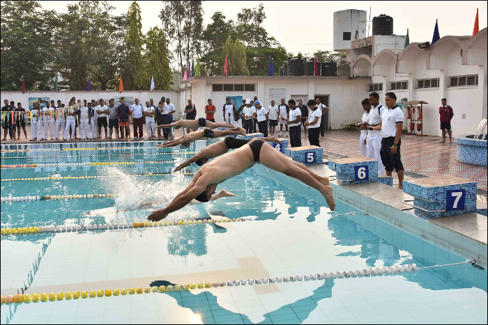 Fleet ‘A’ wins Mass Swimming Competition ‘Jal Taran’ at ENC
