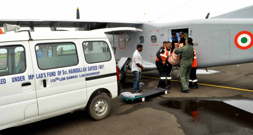 Medical Evacuation of Patients from Lakshadweep and Minicoy Islands by Indian Navy