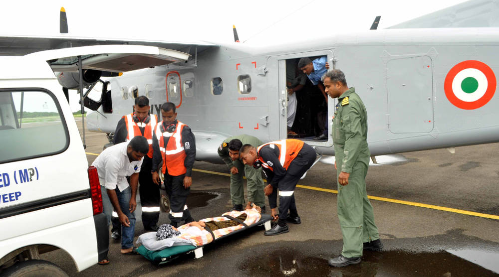 Medical Evacuation of Patients from Lakshadweep and Minicoy Islands by Indian Navy