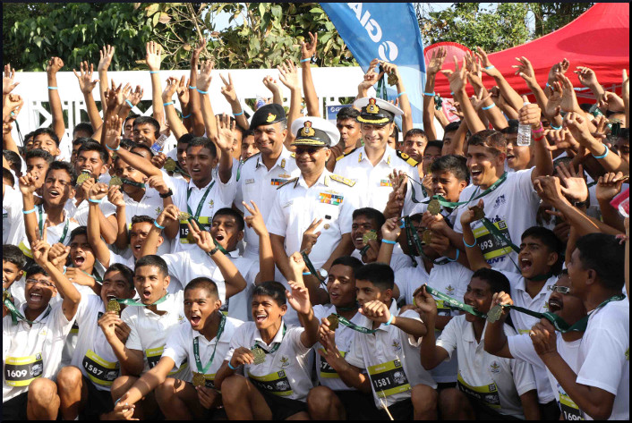 Maiden 'Land of Legends' Marathon Concludes at Indian Naval Academy - Navy Week Celebration 2017