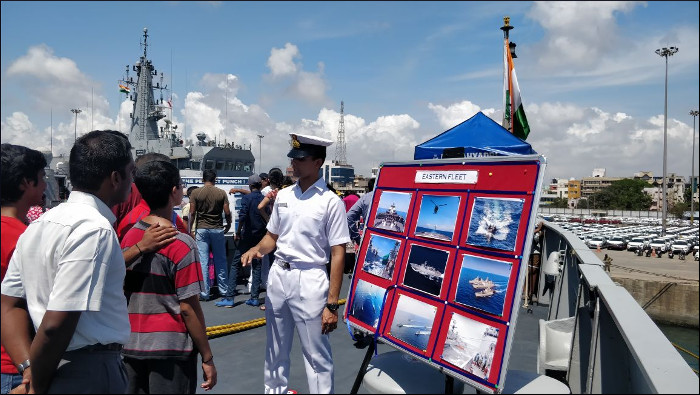 Indian Navy Ships open for visitors at Chennai Port
