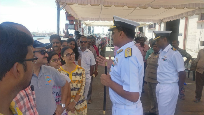 Indian Navy Ships open for visitors at Chennai Port