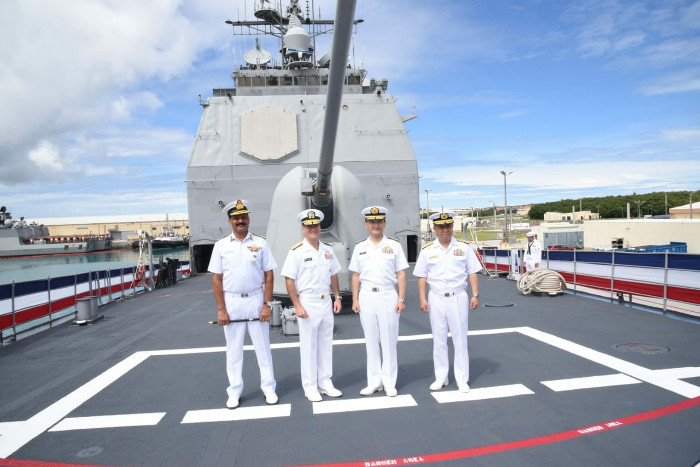 Indian Naval Ships Sahyadri, Shakti and Kamorta arrive at Guam, USA