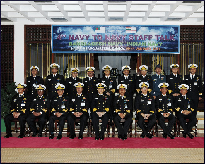 भारतीय नौसेना-बांग्लादेश नौसेना स्टाफ की चौथी वार्ता ढाका, बांग्लादेश (09 से 11 जनवरी 17)