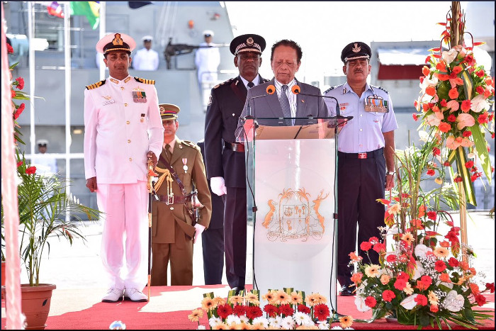 Mauritius Commissioning Ceremony of Mauritius Coast Guard Ship Victory (10 Dec 16)