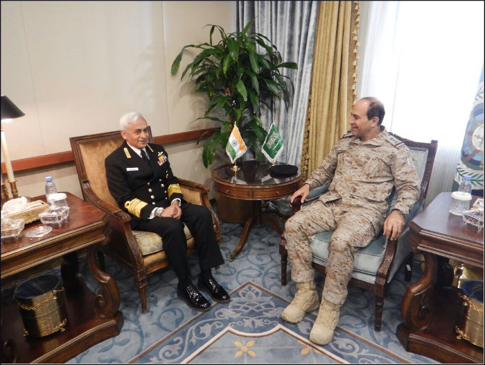 Visit of Admiral Sunil Lanba, Chairman, Chiefs of Staff Committee and Chief of the Naval Staff to Saudi Arabia