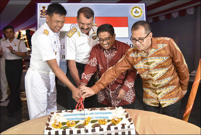Indian Naval Ships Shakti and Kamorta  Visit Port of  Makassar,  Indonesia