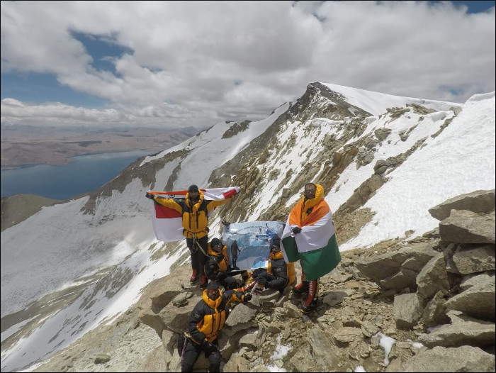 ENC Mountaineering Team Scales MT Mentok Kangri       
