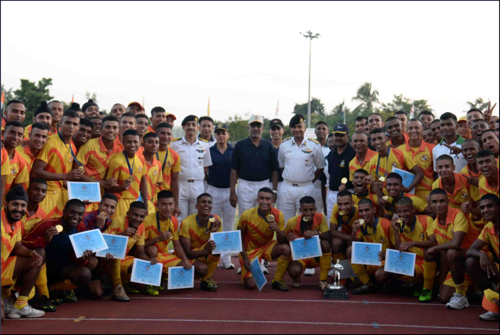 Finals of Inter Squadron Basketball and Football Championship held at Indian Naval Academy