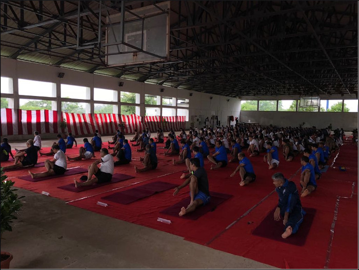  INS Mandovi Celebrates 4th International Day of Yoga - 2018
