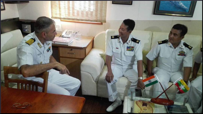 INS Rajput on a 3-day visit to Yangon