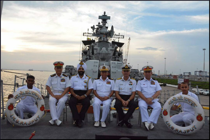 INS Rajput on a 3-day visit to Yangon