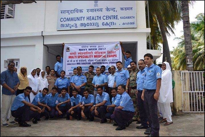 भारतीय नौसेना ने लक्षद्वीप द्वीपसमूह में मेडिकेयर ड्राइव आयोजित किया