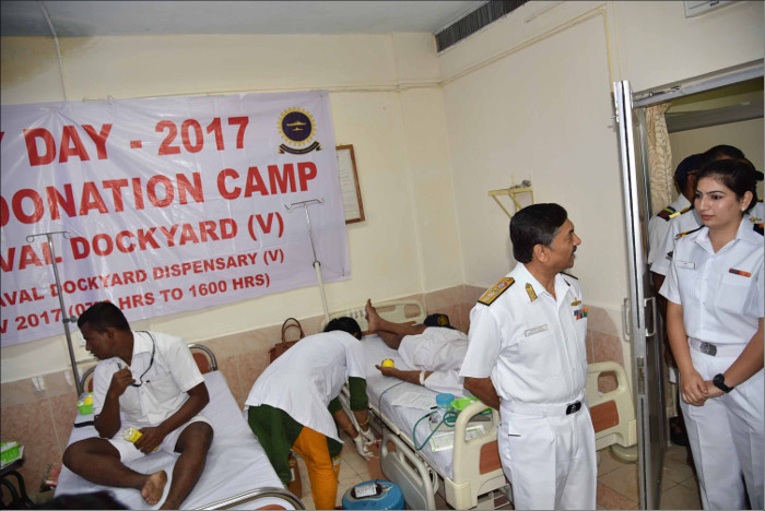 Blood Donation Camp Organised at Naval Dockyard, Visakhapatnam