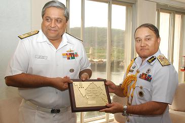 On arrival, the Admiral held discussions with Vice Admiral Anil Chopra