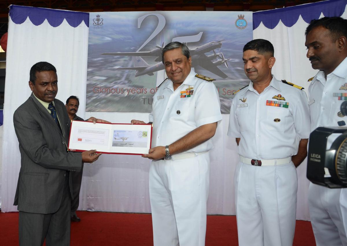 Postal Cover being released by the Commander-in-Chief, in the presence of Post Master General of Chennai, Shri Mervin Alexander