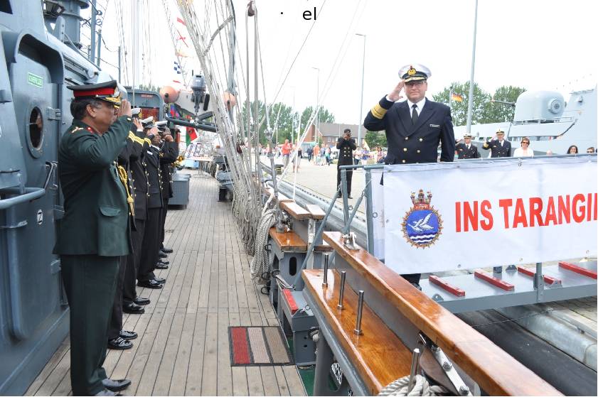 Vice Chief of German Navy Being Received on Board