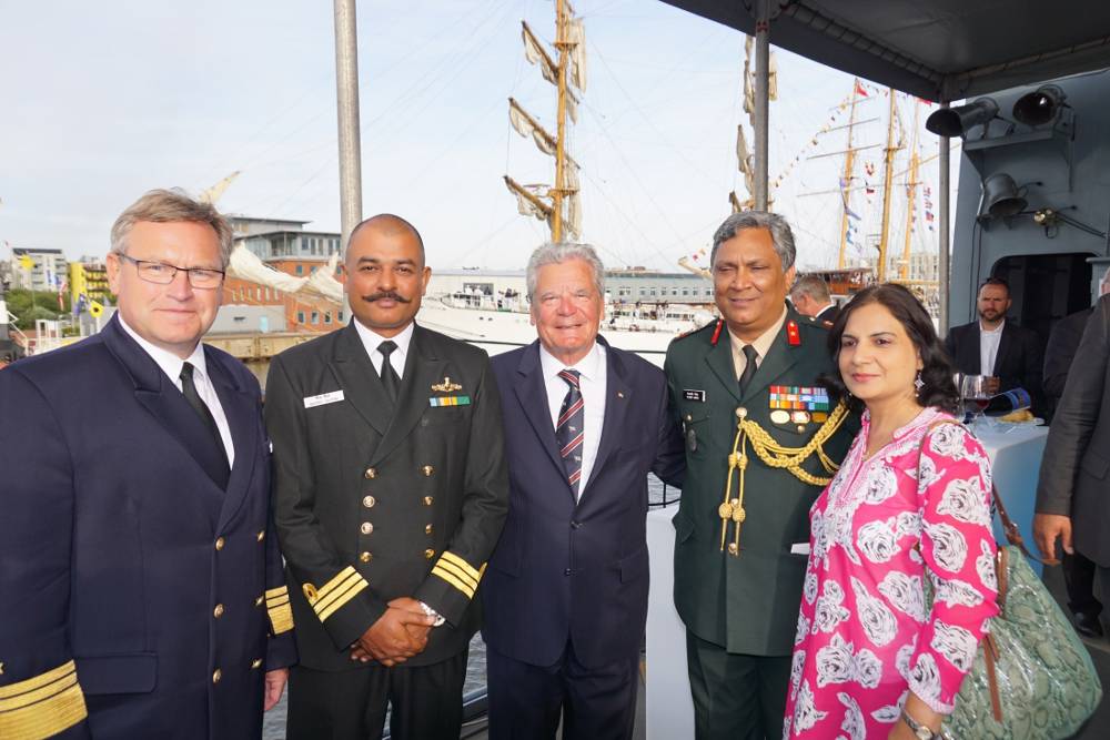 With President Gauck, Vice Chief of German Navy and DA