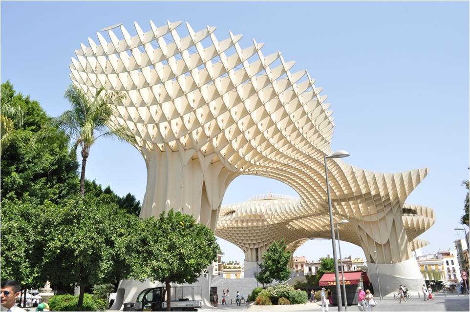 Modern Architectural Marvel Metropol Parasol with watch tower at Sivella