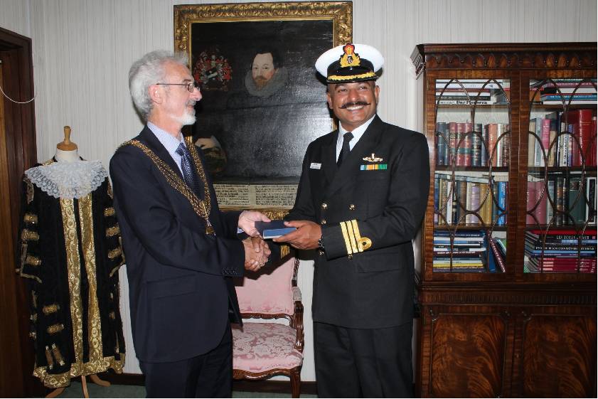Commanding Officer with Lord Mayor of Plymouth