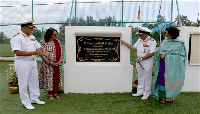 Vice Admiral AK Chawla, AVSM, NM, VSM, Flag Officer Commanding-in-Chief, Southern Naval Command Visits Indian Naval Academy