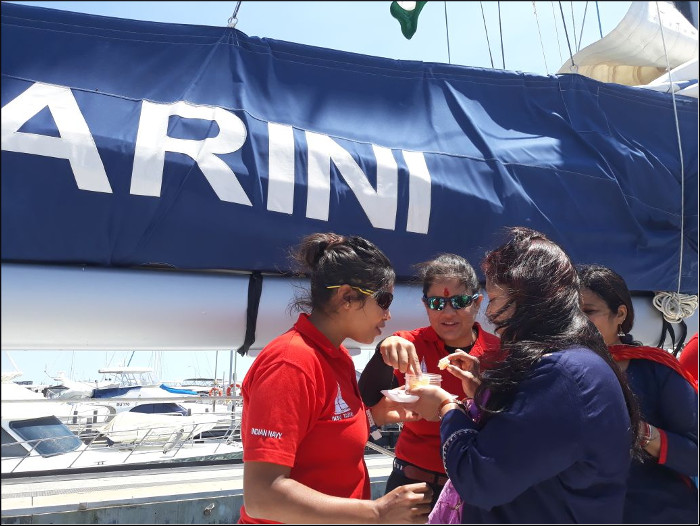Navika Sagar Parikrama - INSV Tarini Departs from Fremantle