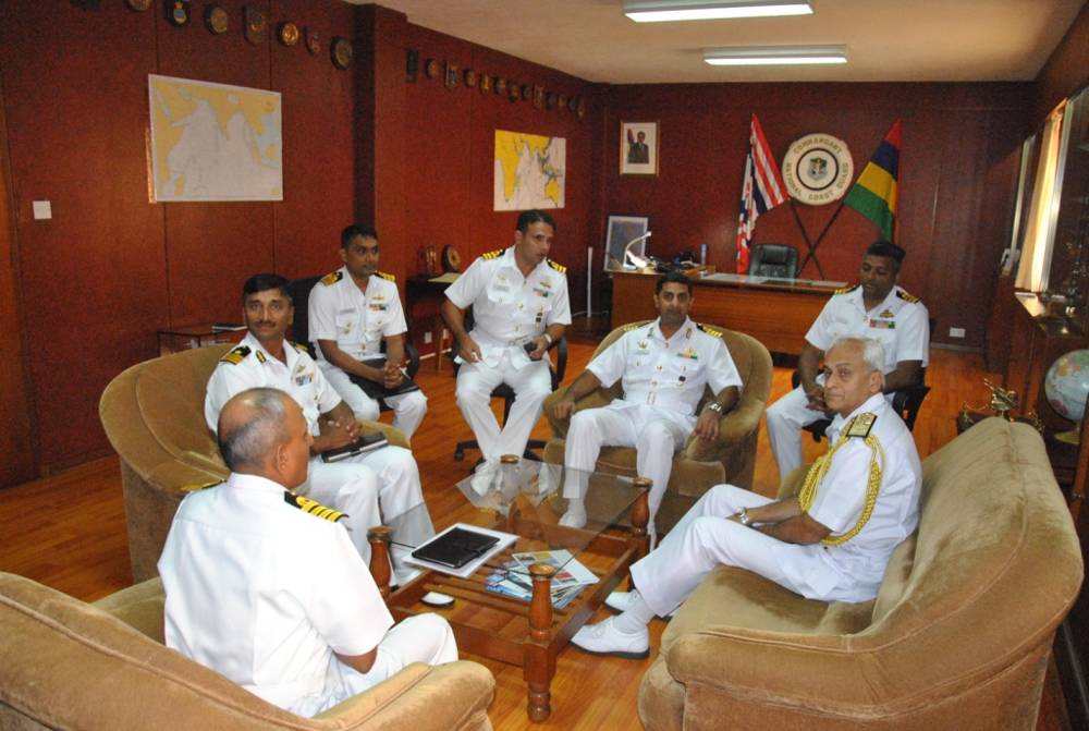 FOC-in-C South and COs of 1 TS during visit to NCG HQ