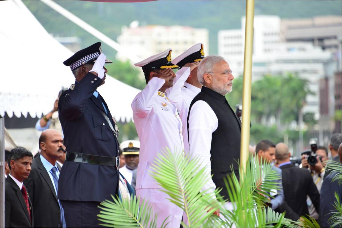 The Prime Minister of India Receiving the Salute