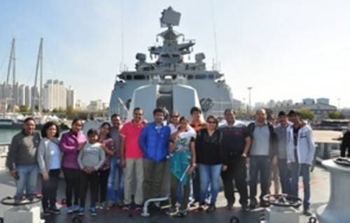 Visitors Onboard INS Sahyadri