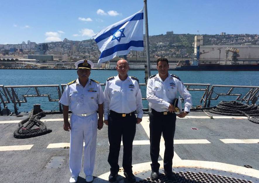 CO Trikand with Flotilla Commander of Haifa & CO Eilat