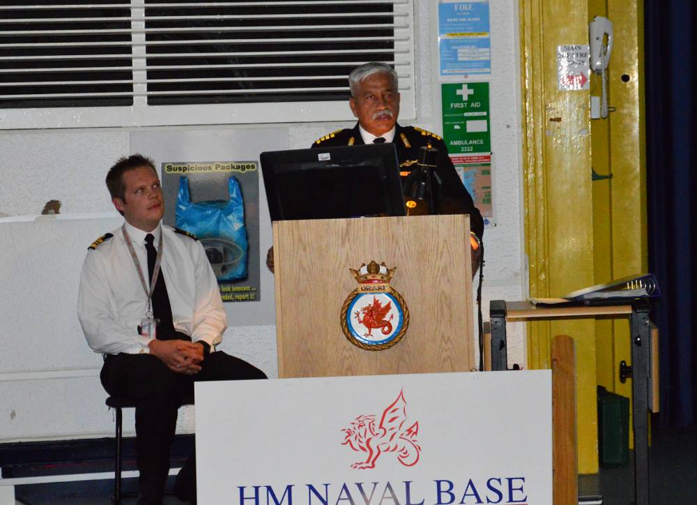 Capt Vinay Kalia addressing pre-Sail Conference - KONKAN 15