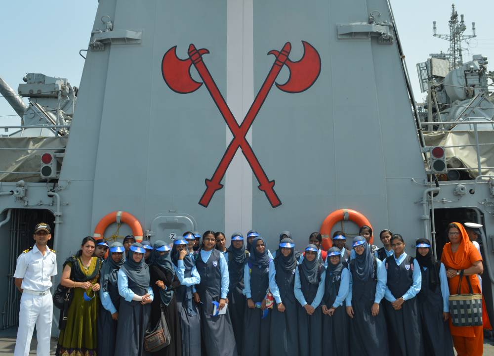 Visit of School children onboard INS Tabar