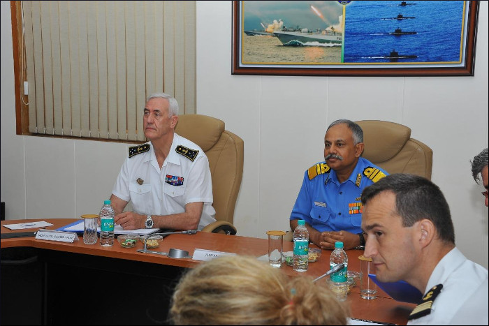 Visit of French Institute of Higher Defence Studies Delegation to Western Naval Command, Mumbai