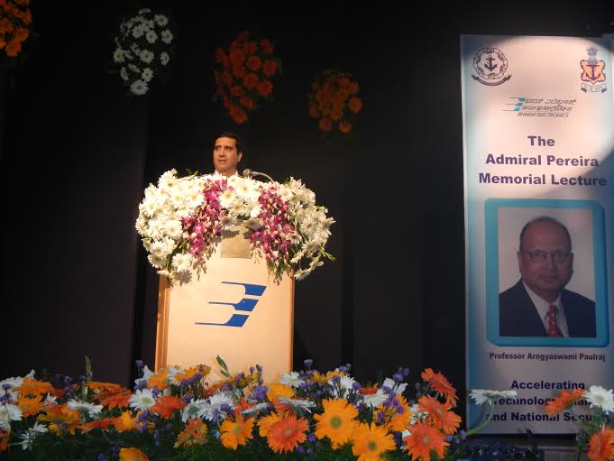 Admiral RK Dhowan, Chief of the Naval Staff delivering the keynote address