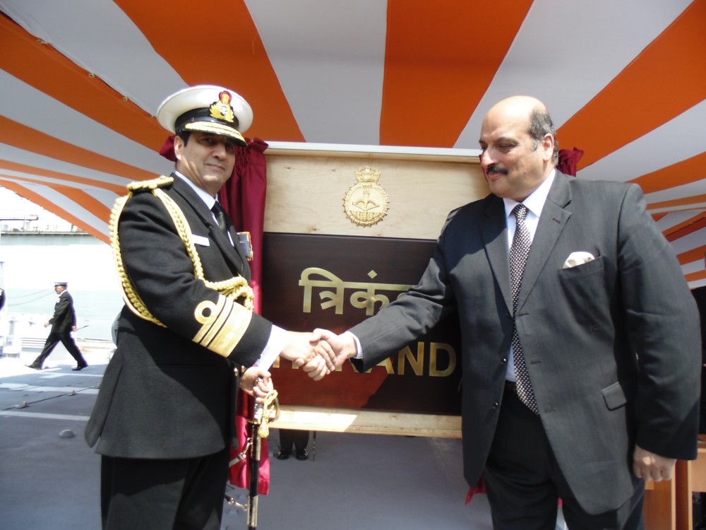 The greetings exchanged : Vice Admiral RK Dhowan with Indian Ambassador to Russia Shri Ajai Malhotra