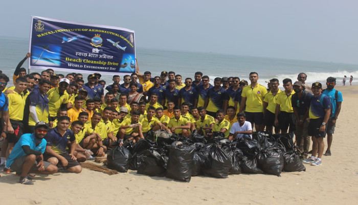 Beach Cleanup Drive Undertaken at Cherai Beach by Southern Naval Command