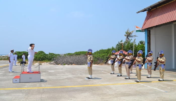 Flag Officer Commanding-in-Chief, Southern Naval Command Reviews Infrastructure Development at L&M Islands