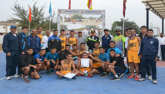 स्थानीय अशोर टीम ने जीती पूर्वी नौसेना कमान क्रॉस कंट्री चैंपियनशिप ट्रॉफी